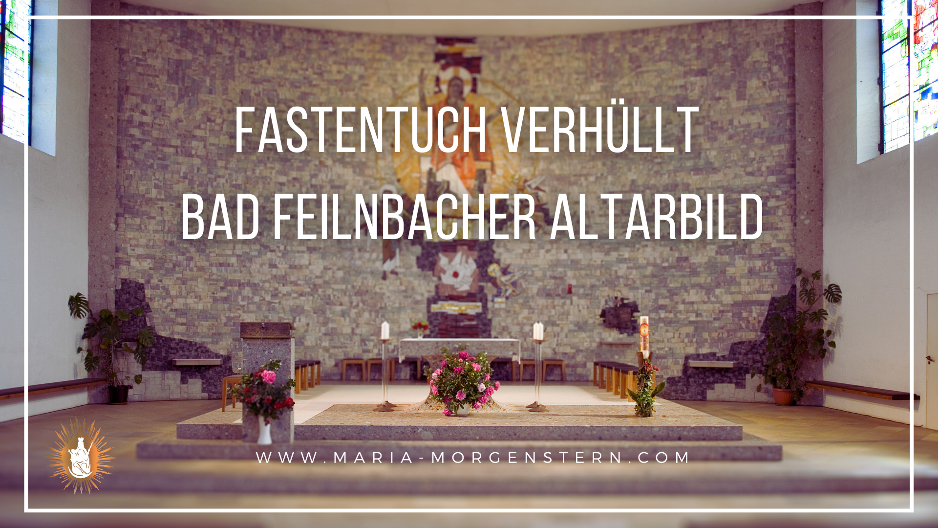Fastentuch verhüllt Bad Feilnbacher Altarbild